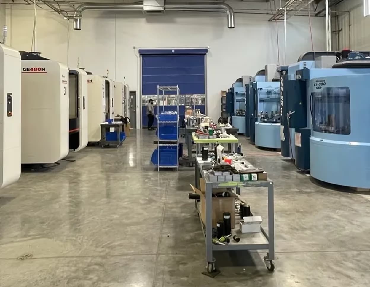 CNC machine in a production facility